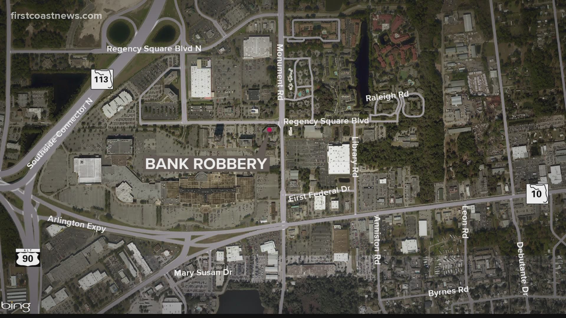 Person of interest in custody following third bank robbery in a week in Jacksonville