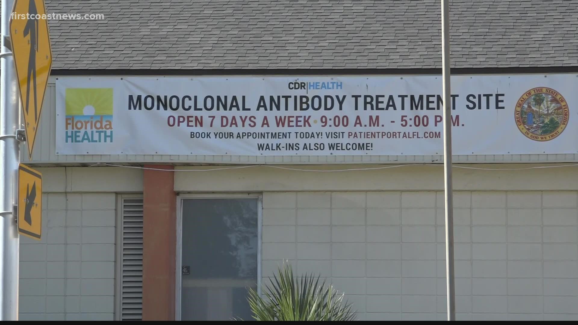 The Florida Department of Health announced late Monday night that monoclonal antibody treatment sites will be closed until further notice.