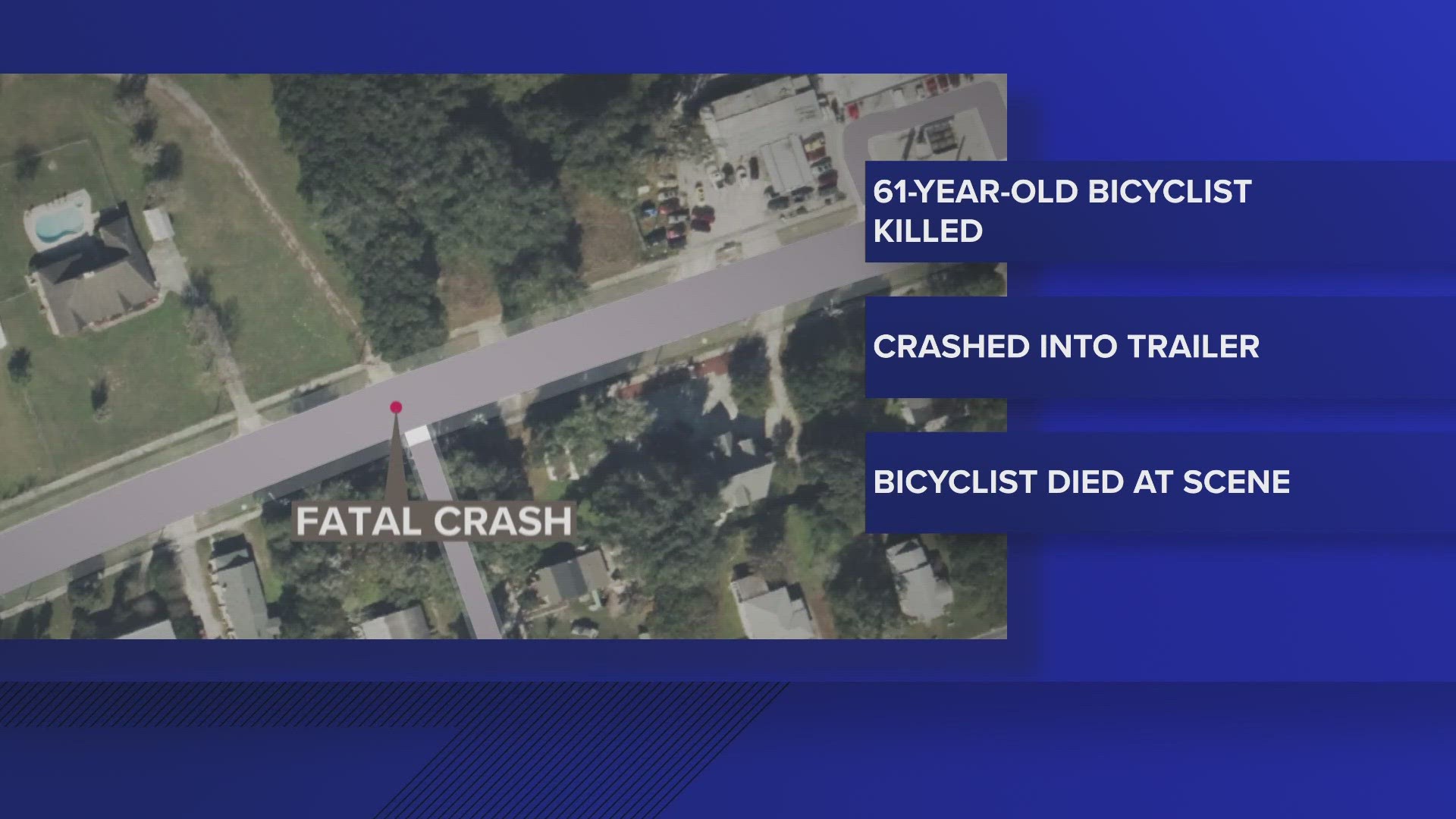 FHP says the bicyclist didn't know the truck was pulling a trailer when he tried to cross the street behind it, and was then hit and run over.