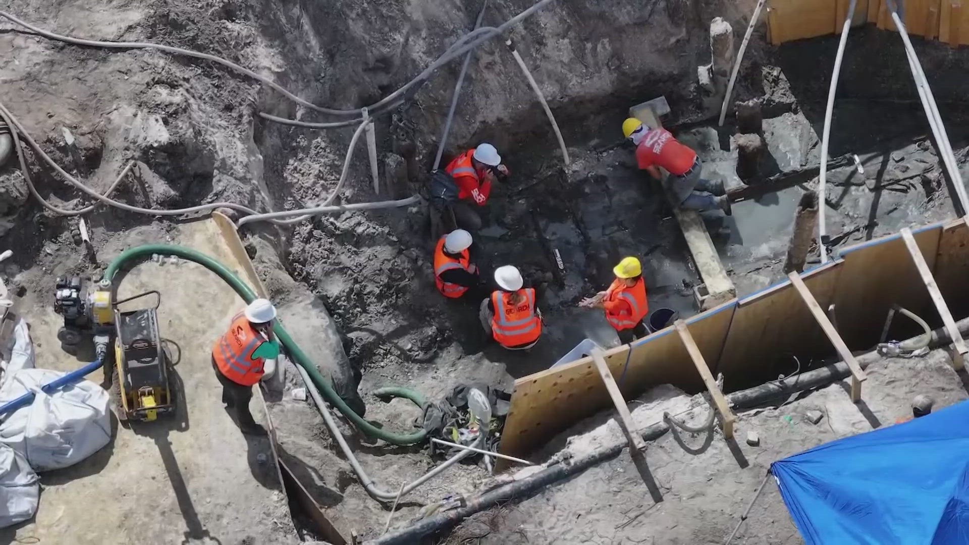 The boat will be fully removed from the mud, but where it and the other artifacts will go is unclear.