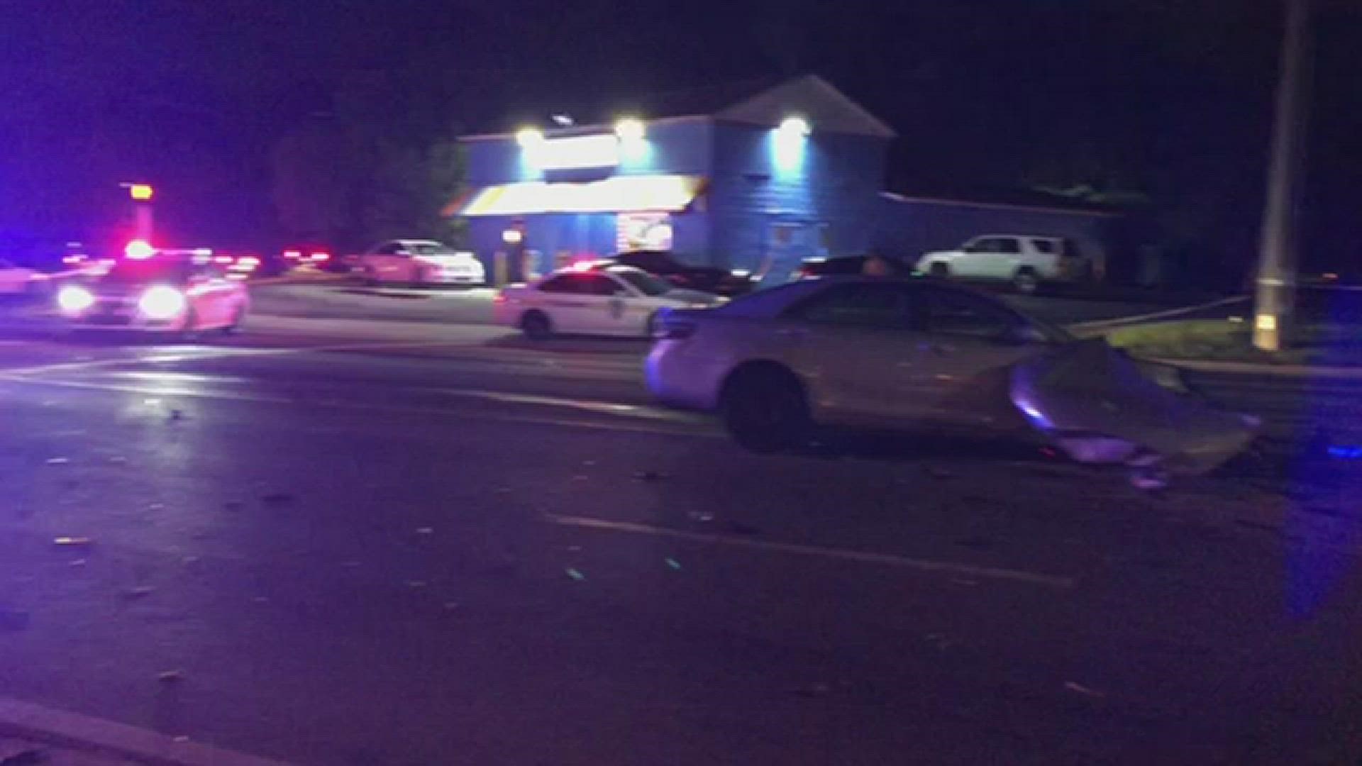 The Jacksonville Sheriff's Office is responding to a wreck involving an officer at Cleveland and Moncrief Road