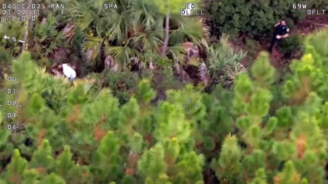 St. Johns County aerial and bodycam footage shows hours-long manhunt for fugitive