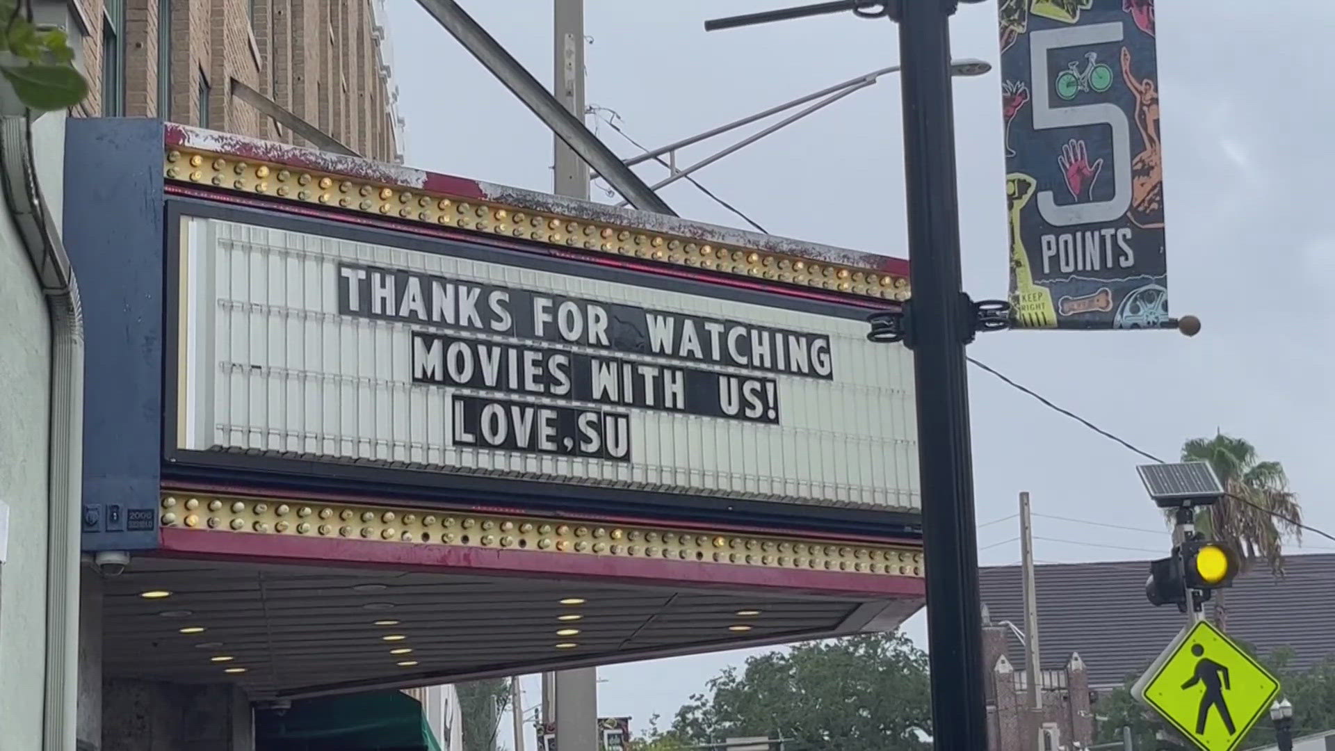 The Five Points icon displayed its final marquee message Tuesday. It's a blow for moviegoers, but locals are optimistic about the music venue replacing the theater.