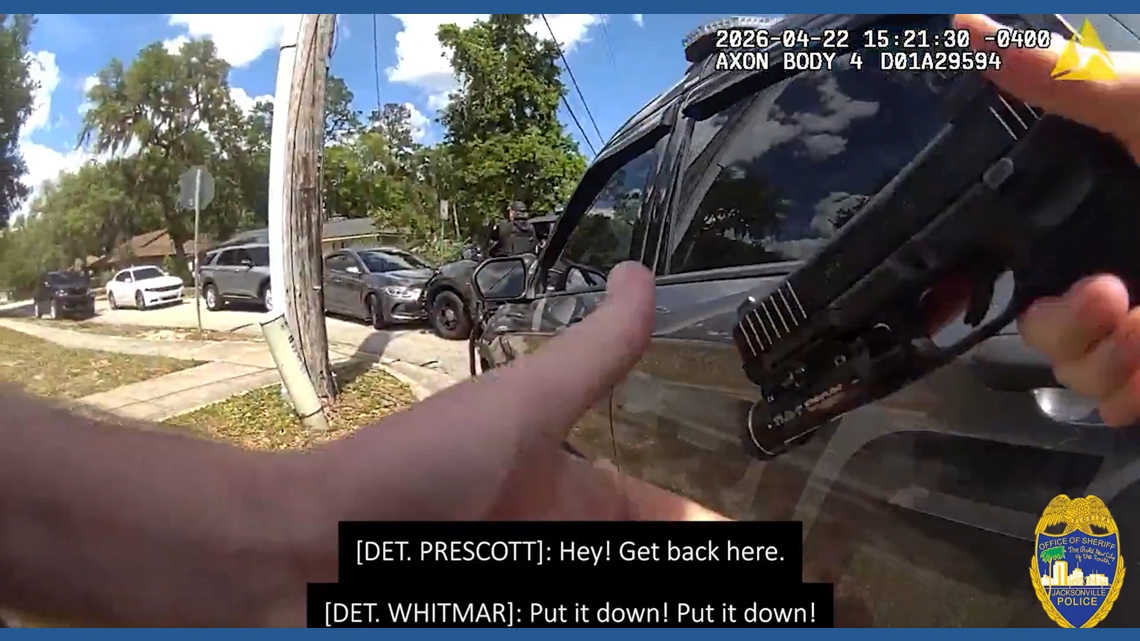 JSO releases body-worn camera video from shooting of Westside murder suspect