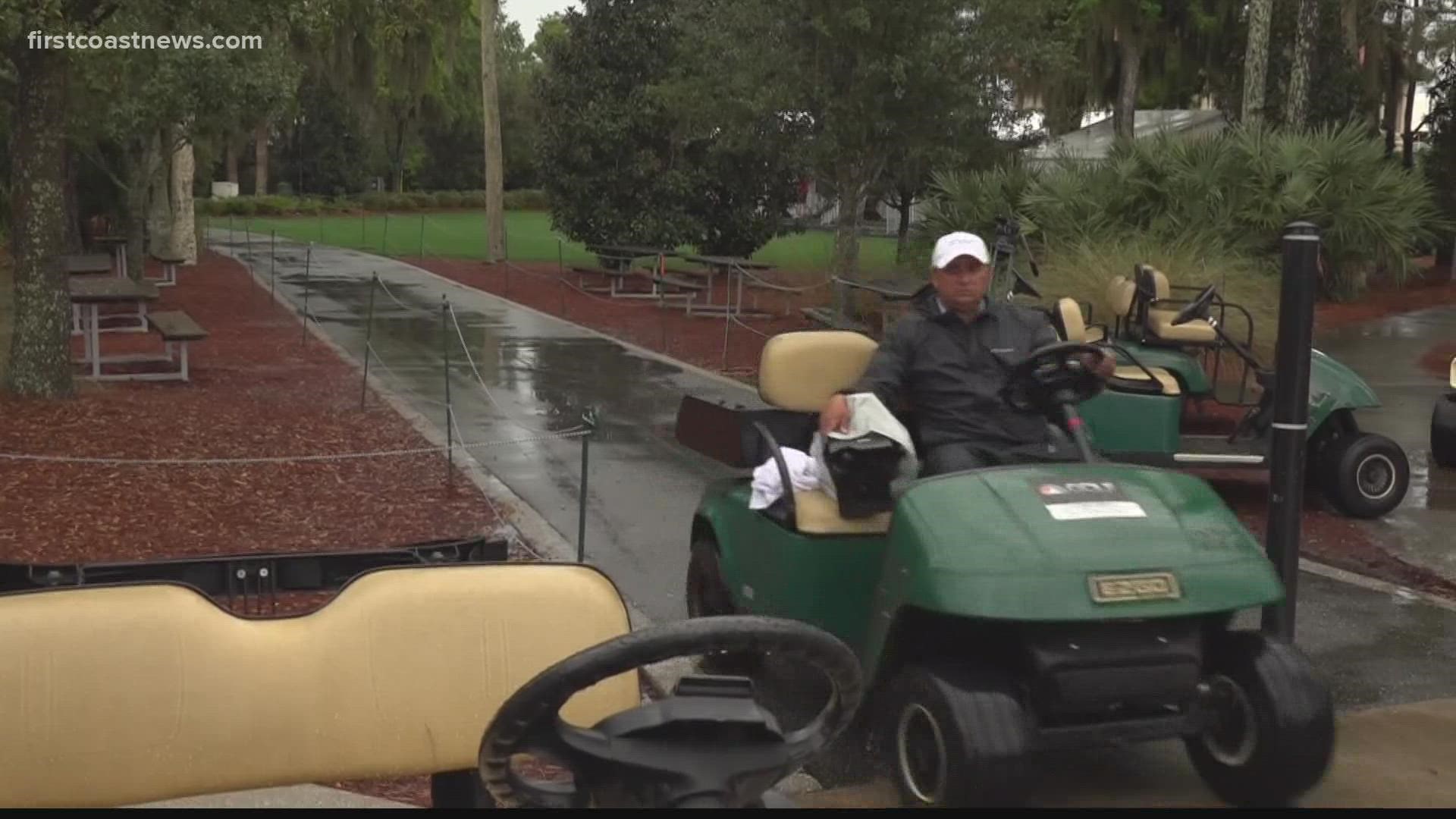 The golf course was made for drainage. Players' Executive Director Jared Rice says golfers told him it's in the best condition they've ever seen.