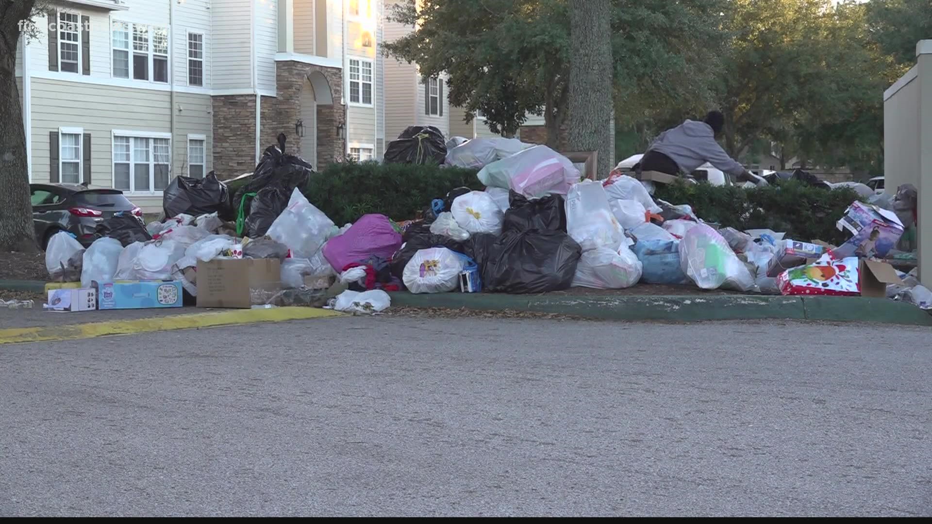 Residents at Brookwood Forest say trash piles up often, owners say they've fixed the issue so that it doesn't continue.