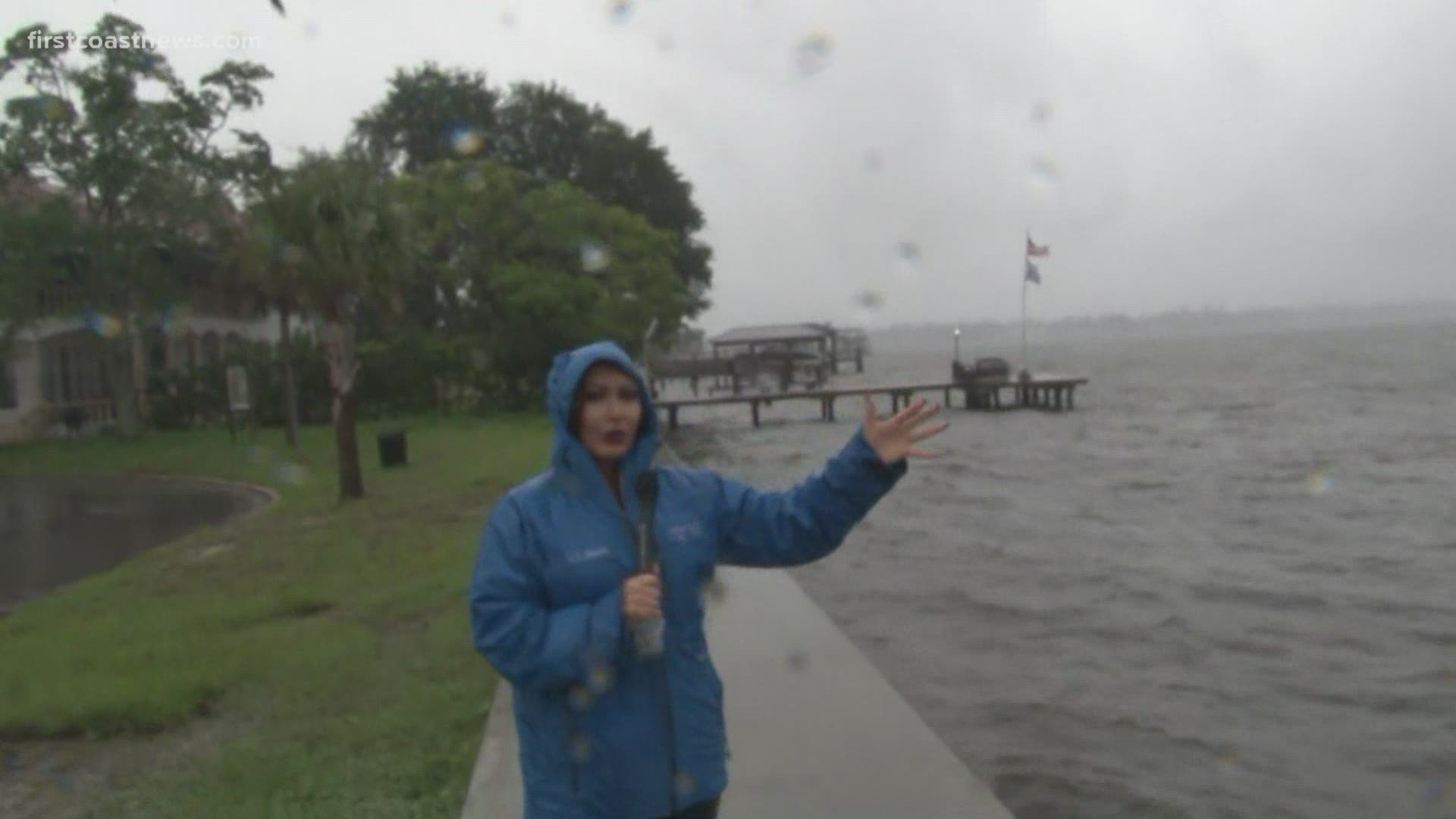 First Coast News crews noticed a water spout in the St. Johns River just before 4 p.m.
