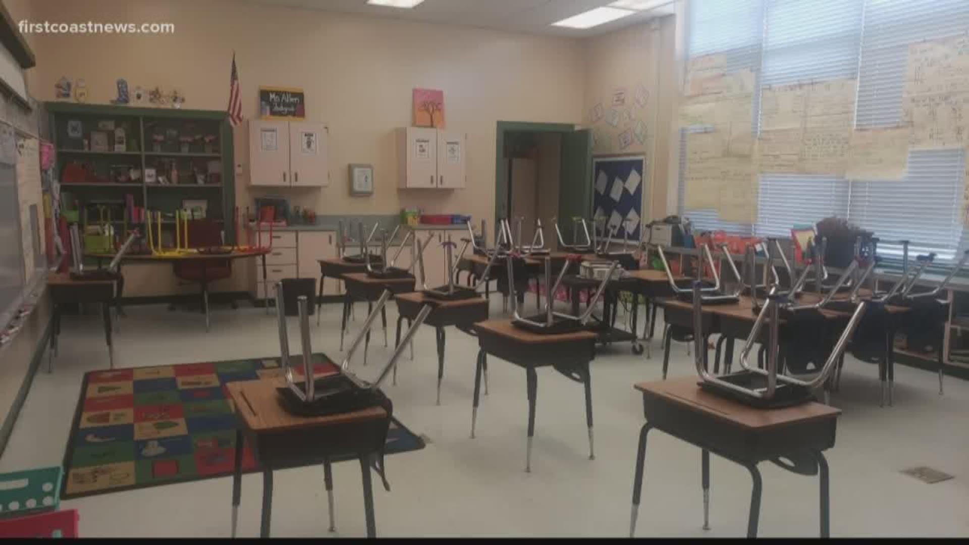 The second day of Duval HomeRoom had some more hiccups, but one teacher says she's trying to keep her students on a normal school schedule.