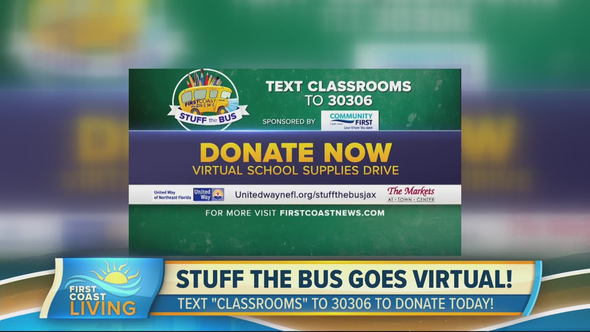 The supplies collected during Stuff the Bus will be distributed to more than 57,000 students in over 80 Duval County public schools