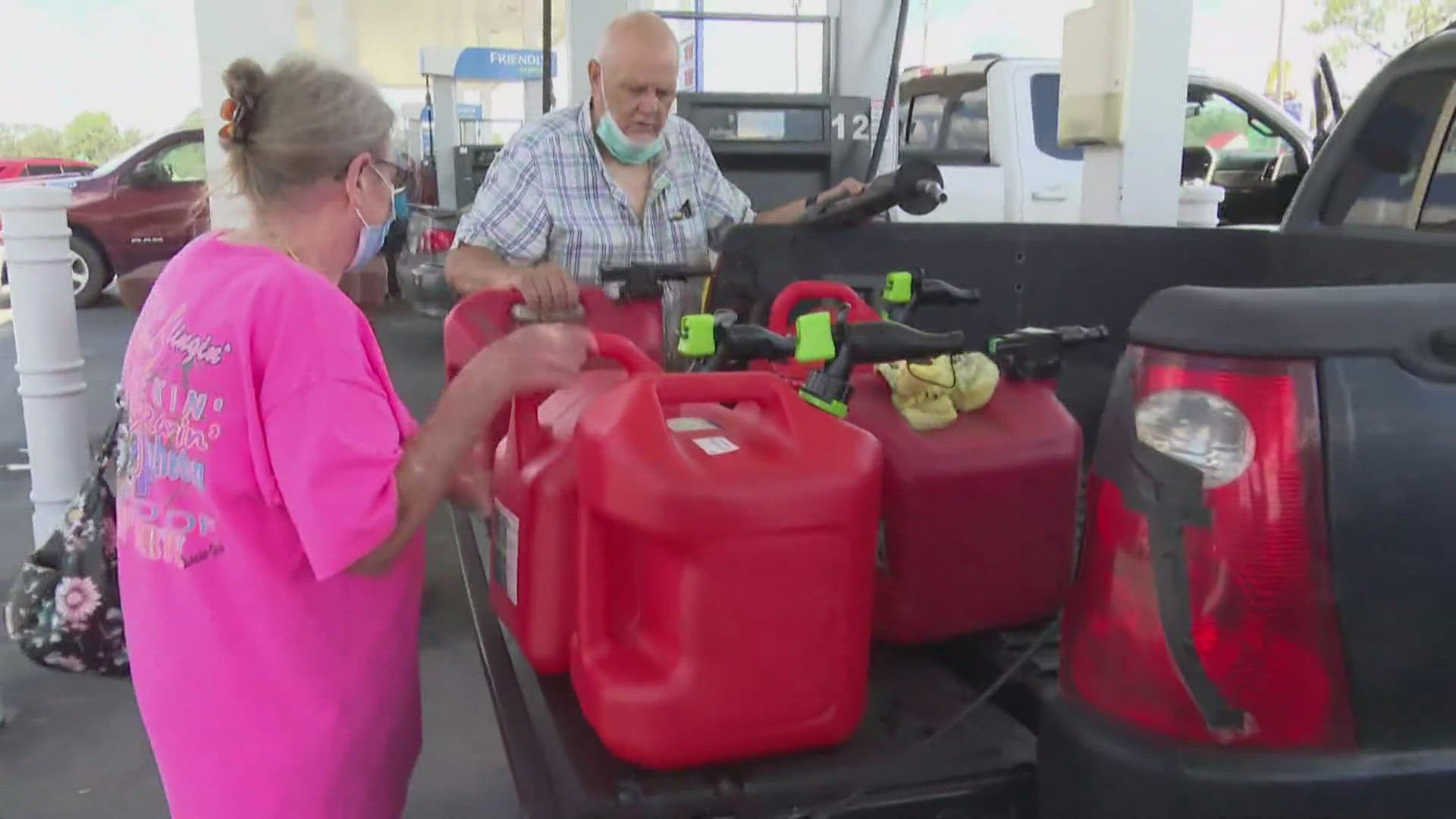 Many people in Waycross are forced to fill up gas cans every day to power generators.