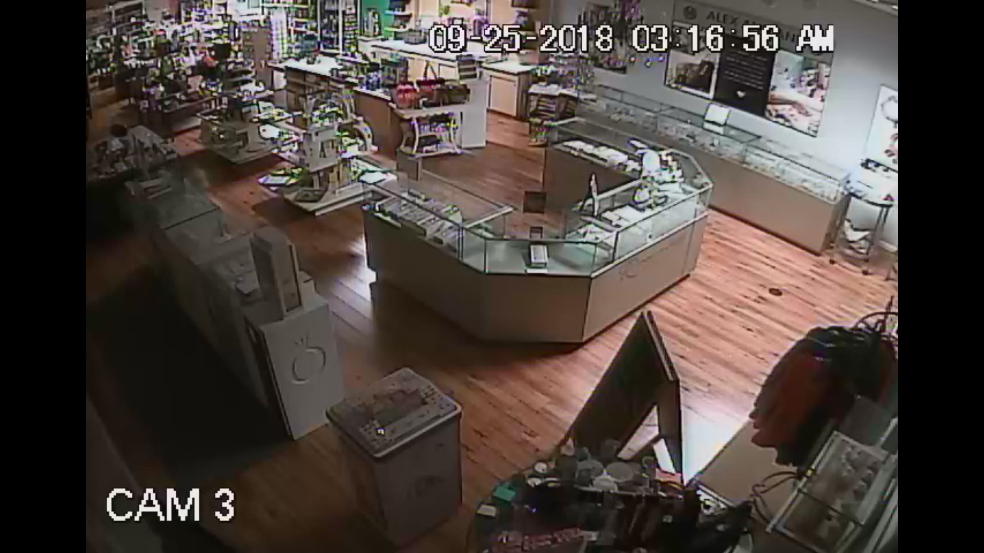 Surveillance video captured to burglars as they broke into Lucy's Gift Boutique early Tuesday morning in Bartram Park.