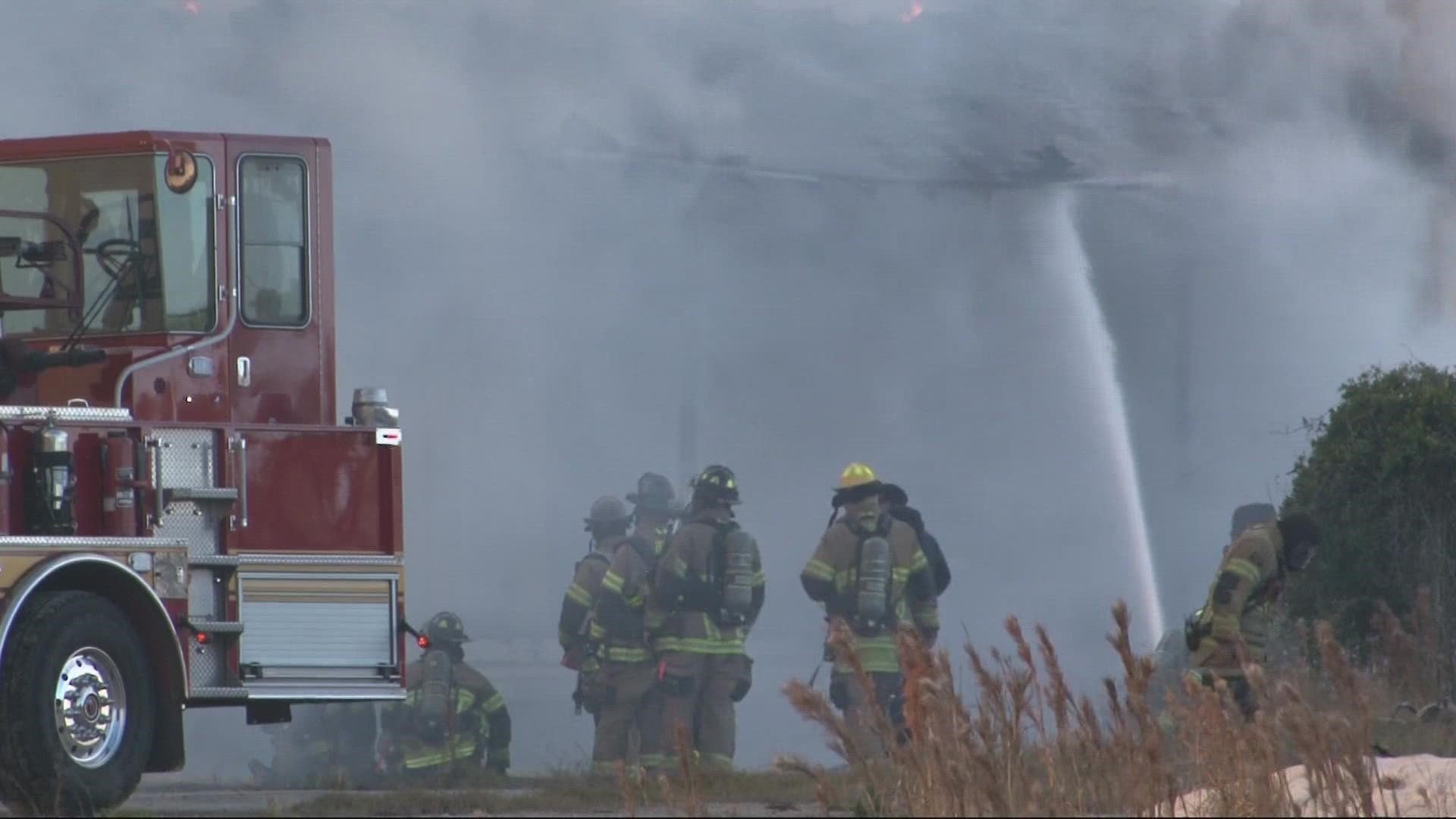 Massive fire developing near UF Health building