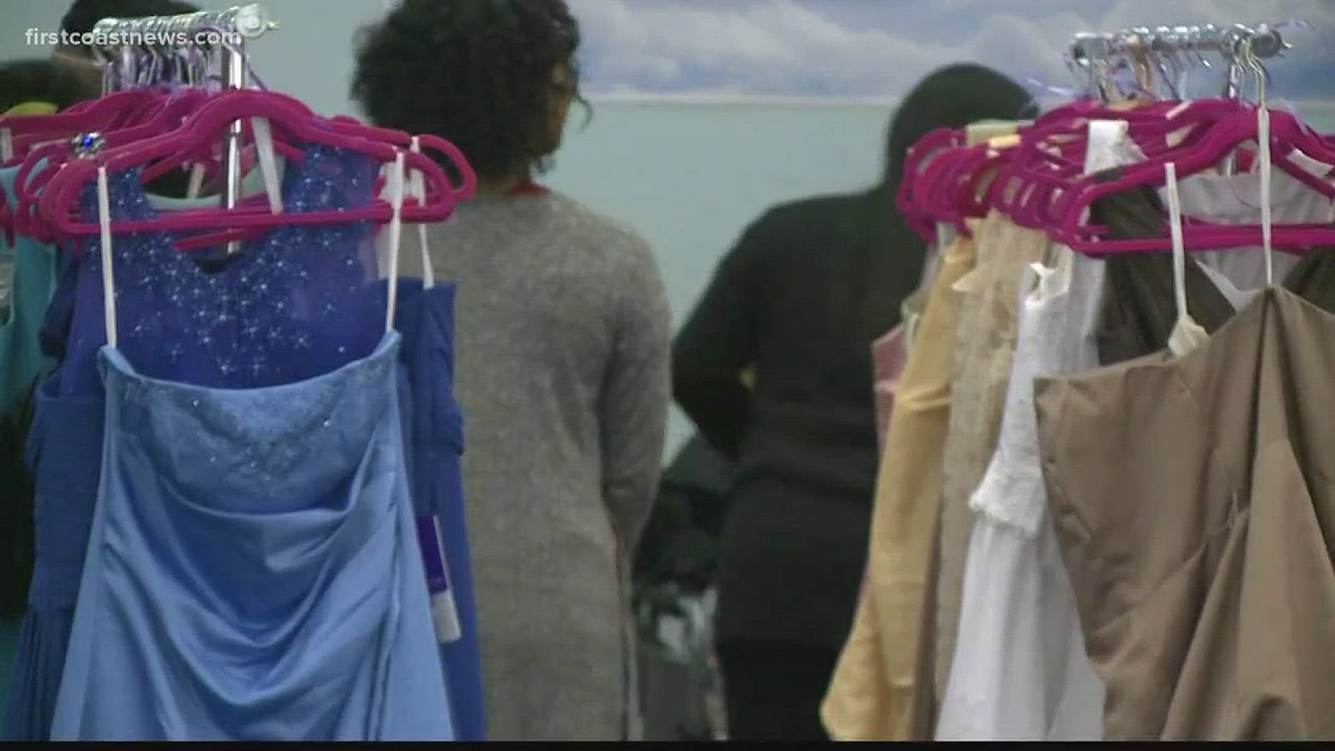The group "Show Me Shoes" hosted their first ever Project Prom event at Sandlewood HS where more than 400 dresses and 125 shoes were donated from the Jacksonville community.