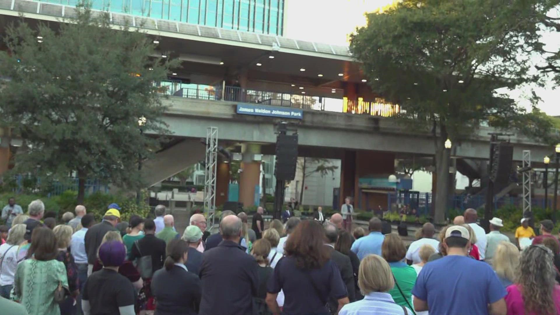 The group OneJax organized a rally and vigil to show support for the Jewish community in Northeast Florida.
