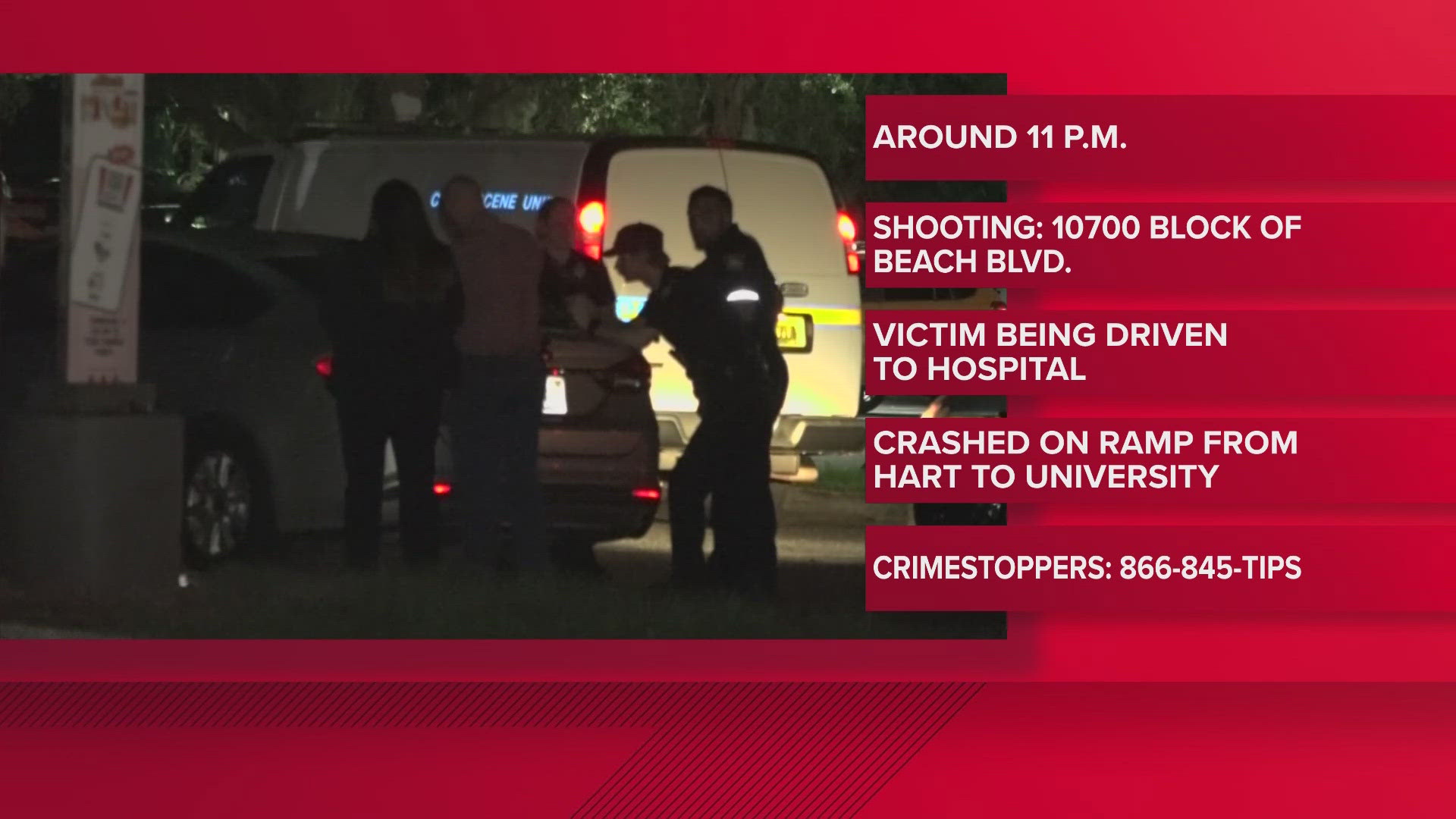 The Jacksonville Sheriff's Office says the altercation happened in the 10700 block of Beach Boulevard Tuesday night.