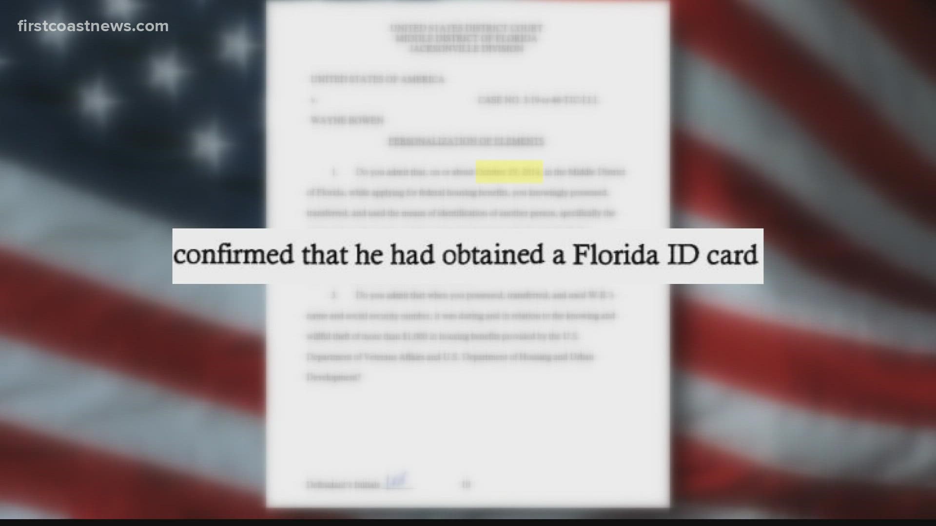 Documents show, when interviewed by federal agents, Wayne Bowen admitted that he had been using his twin brother’s identity for years.