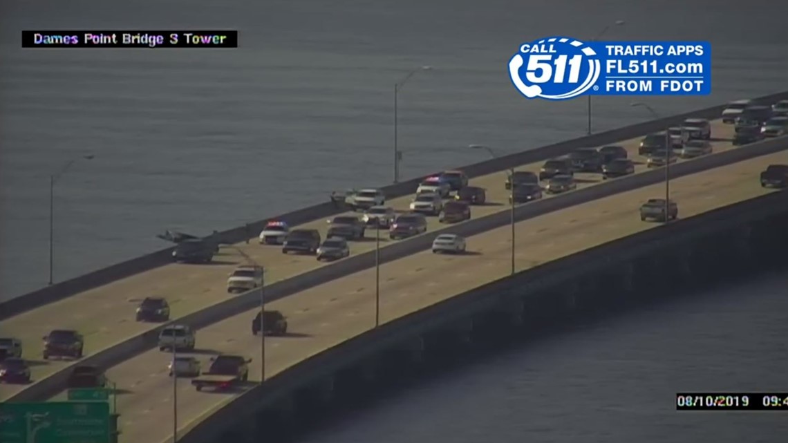 FHP reporting all lanes of Dames Point Bridge back open after blockage