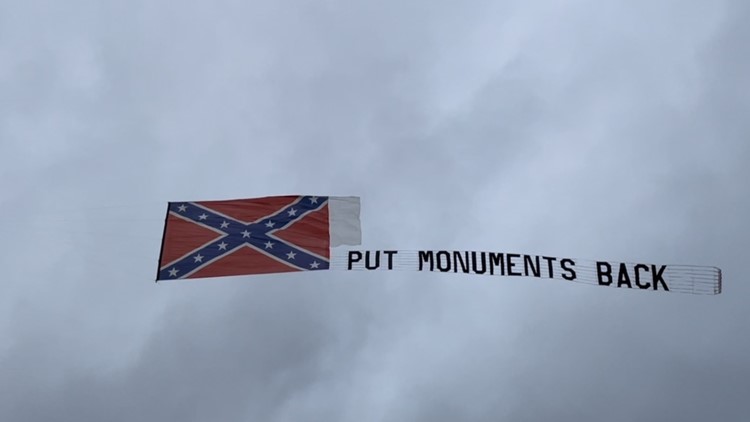Group flies Confederate flag, banner over TIAA Bank Field ahead of game