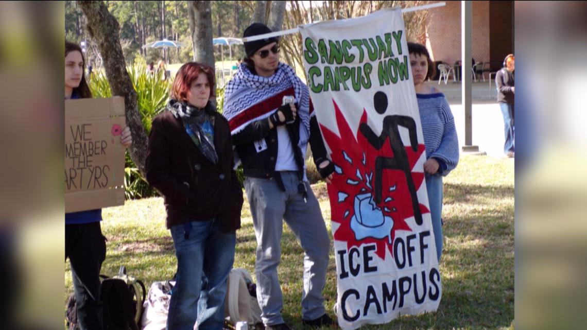 'ICE is not welcome here': UNF students demand 'sanctuary campus' amid immigration tension