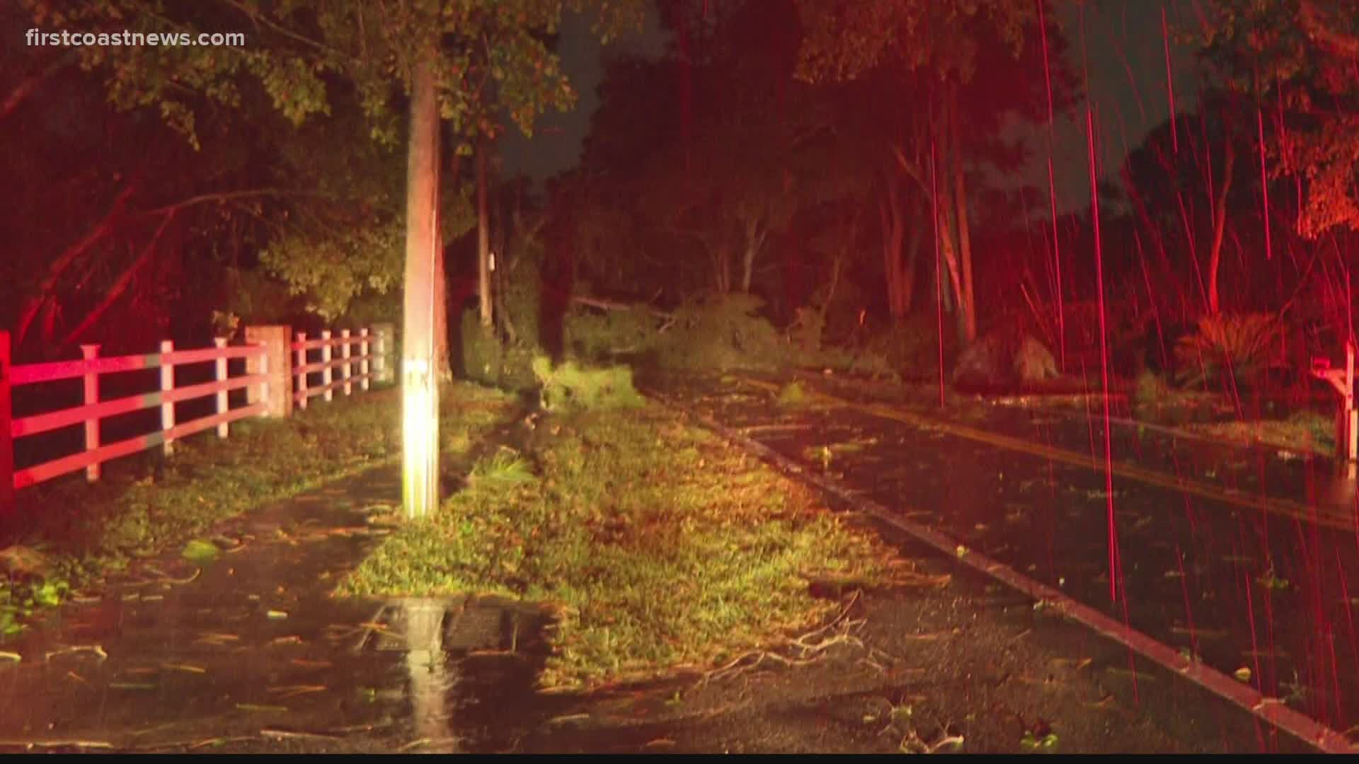 Strong storms cause damage across the First Coast on Christmas Eve