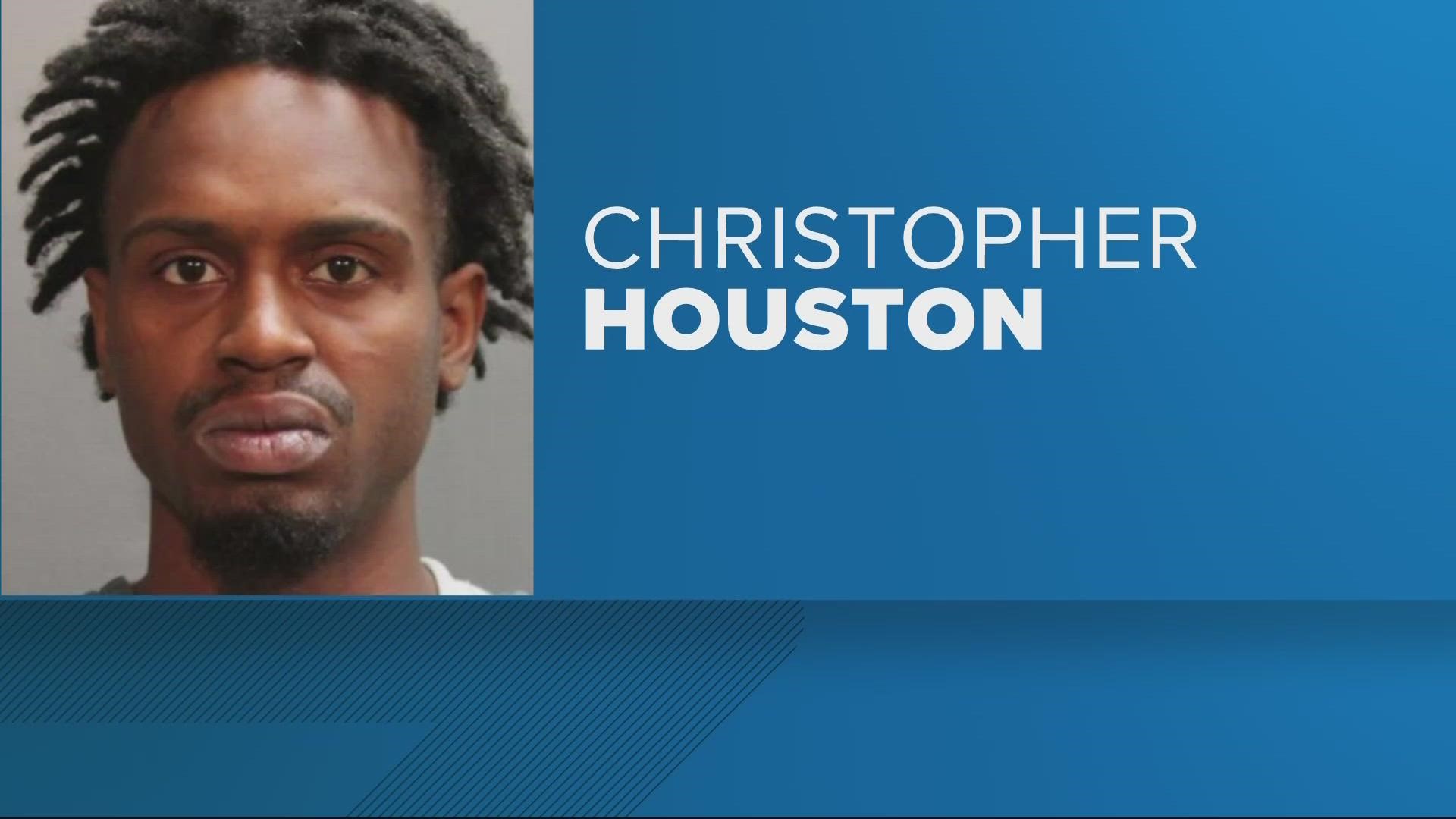 Christopher Houston, 31, has been charged with manslaughter in the shooting death of a man Saturday in the 9300 block of Thunderbolt Drive.