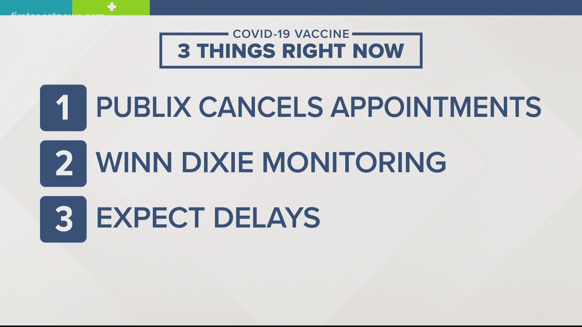 Delays in getting the vaccine may be caused by winter weather.
