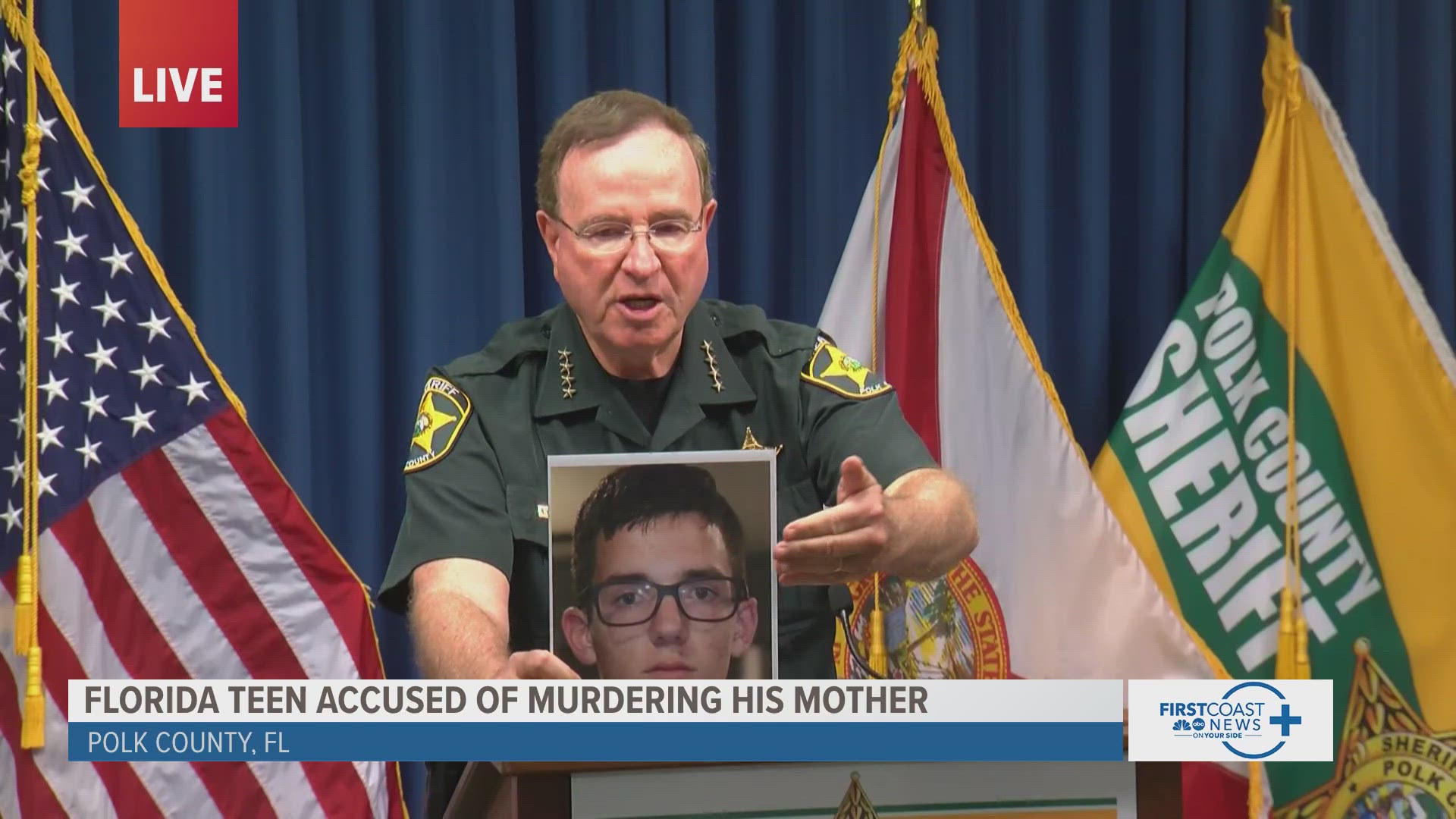 The Port Charlotte teen is accused of murdering his mother, 39-year-old Catherine Griffith.