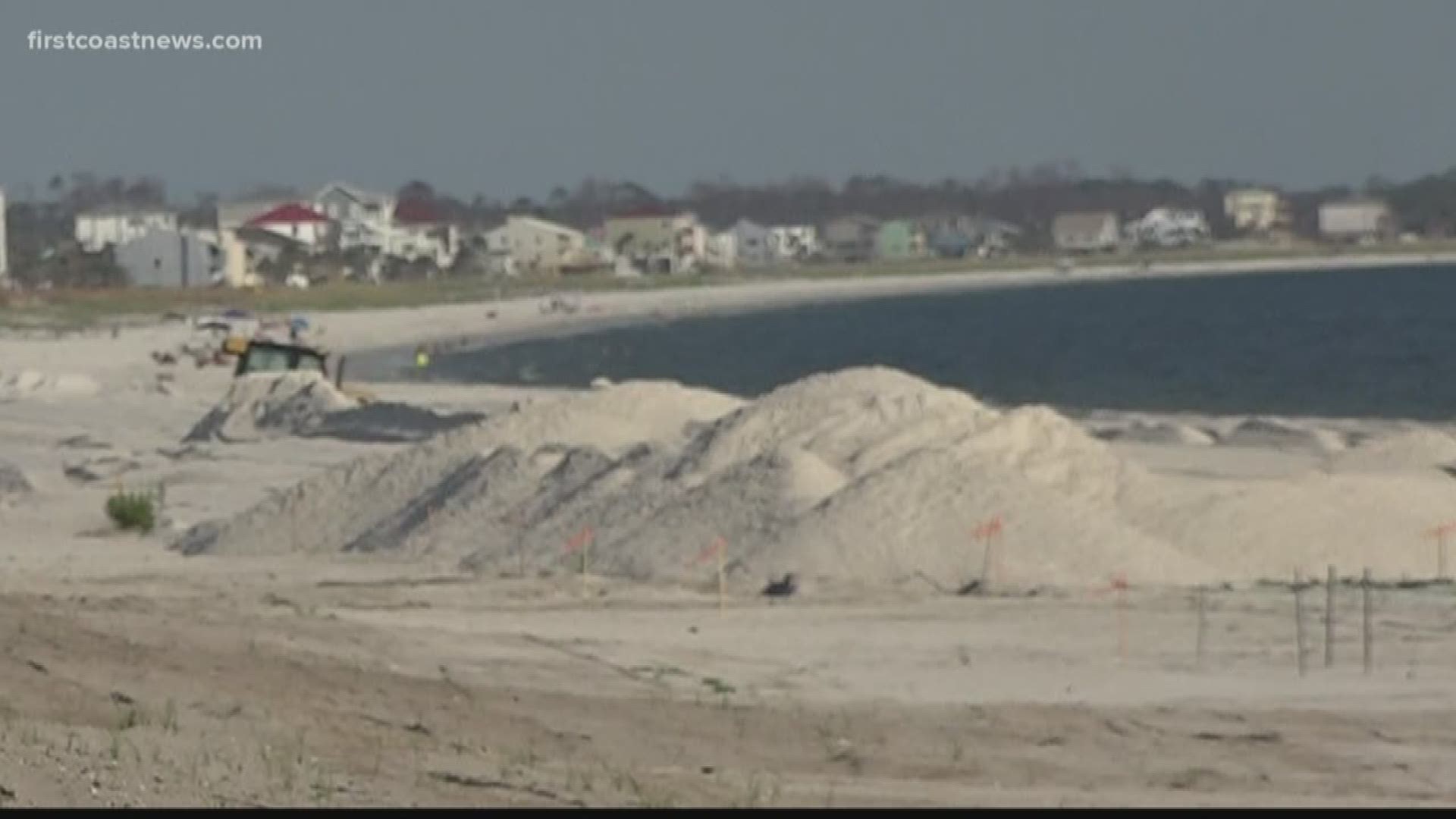 Major dune erosion was found in Mexico Beach, meaning dunes were removed and the beach had lowered from the highway that stretches right along shore.