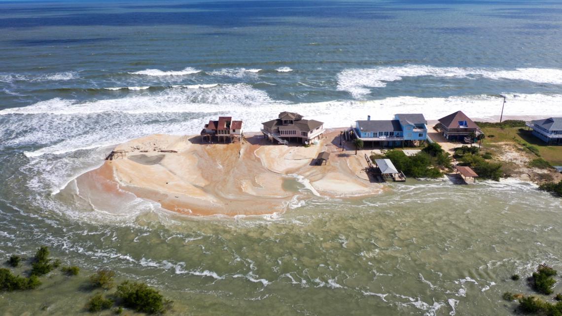 Water Creeps Up On Florida Homes After Waves Breach Sand