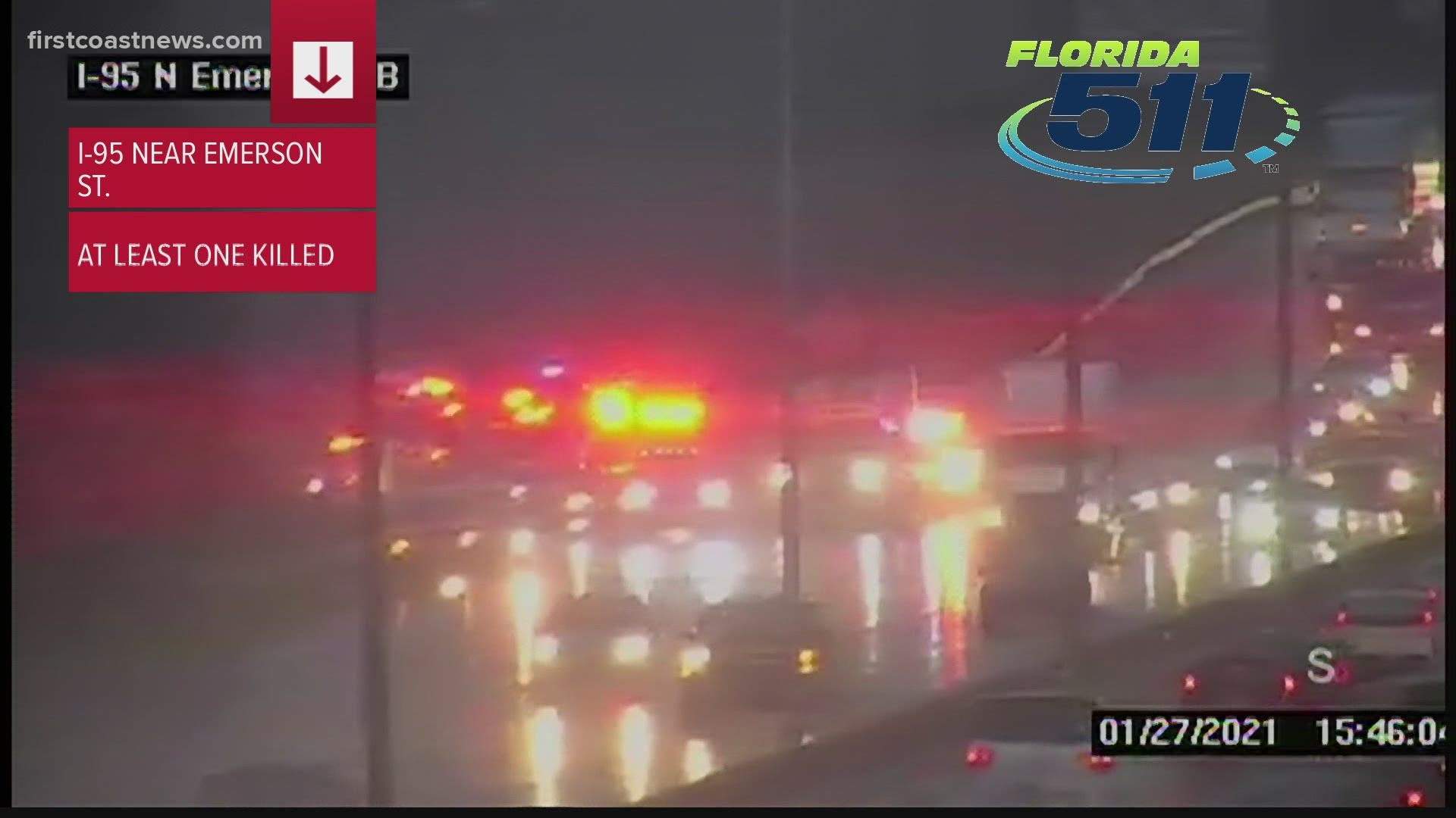 According to the JFRD, the crash happened at the Emerson St. exit on I-95.