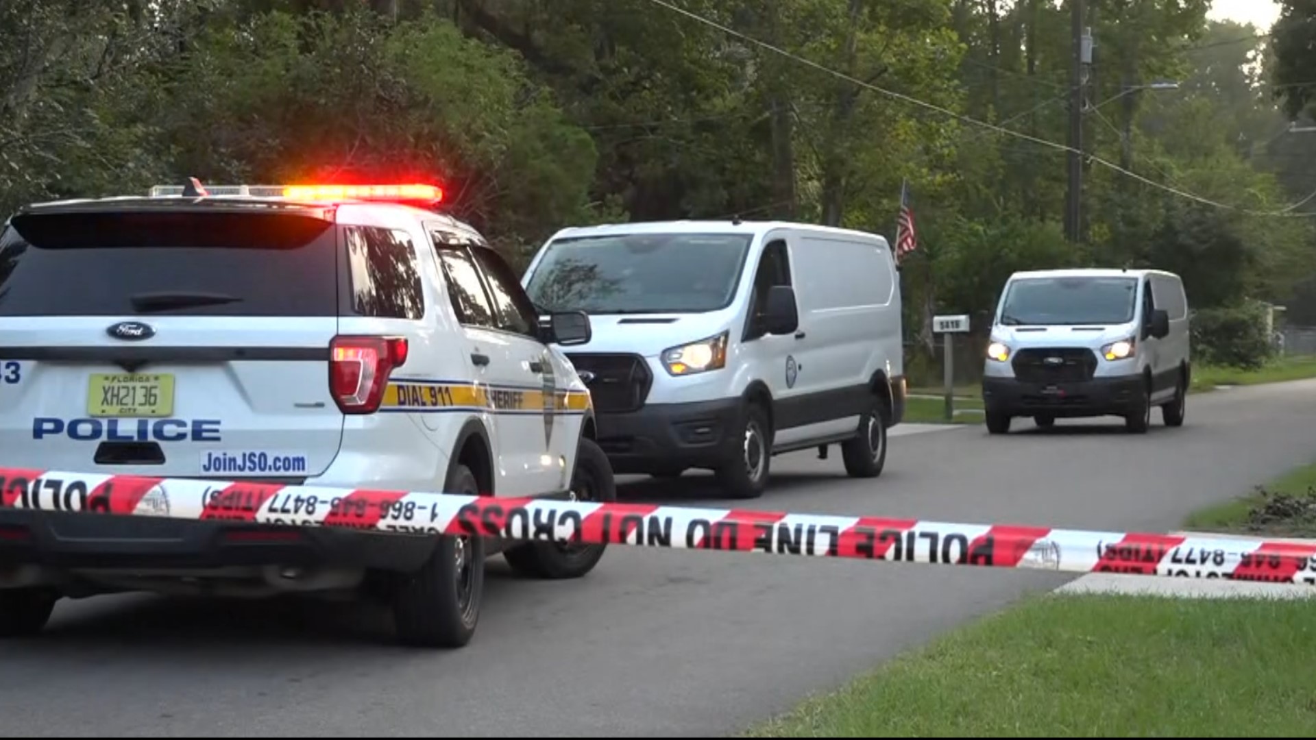 The Jacksonville Sheriff's Office said a woman was found dead on Chenango Boulevard Monday afternoon.