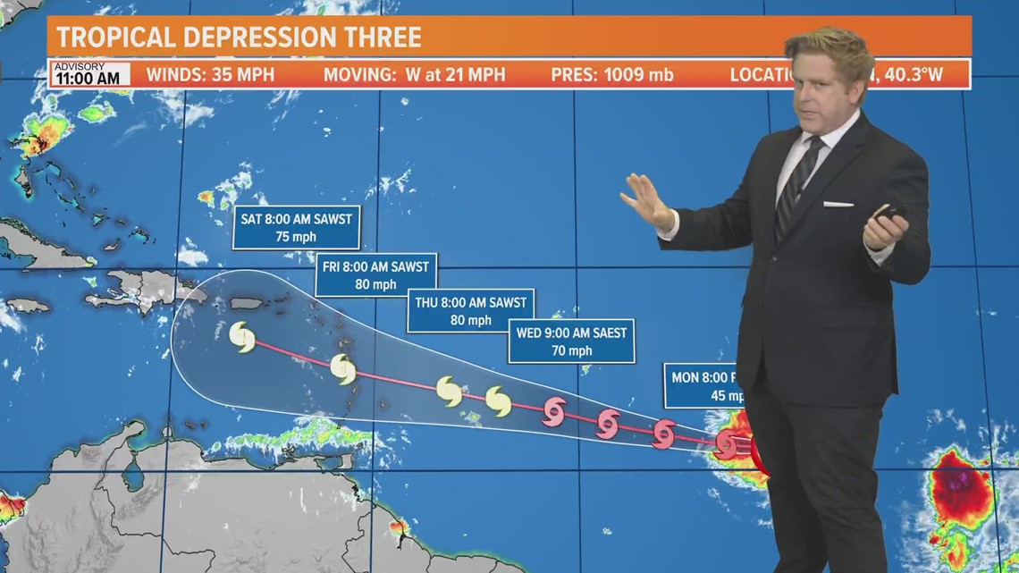 Tropical Depression 3 Forms In The Atlantic, Possible Hurricane In The ...