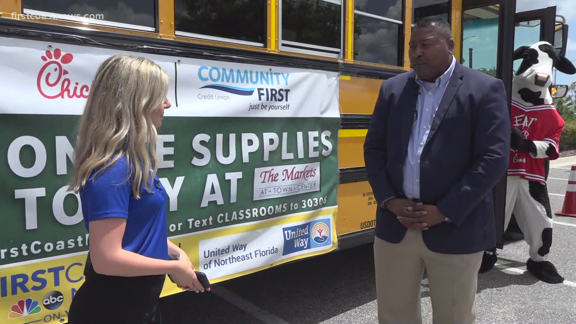 You can stop by Stuff the Bus all day Friday.