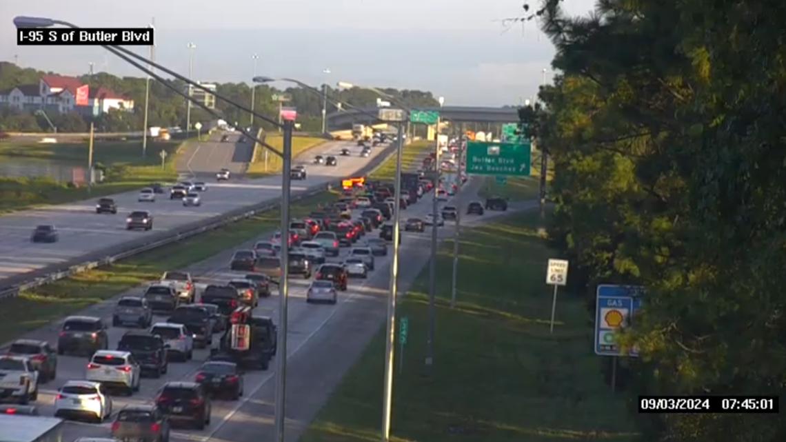Crash on I-95 near JTB exit in Jacksonville causes heavy delays during ...