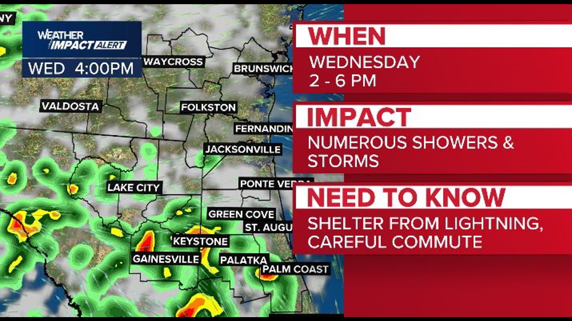 Weather Impact Alert issued Wednesday for widespread storms, heavy rain ...