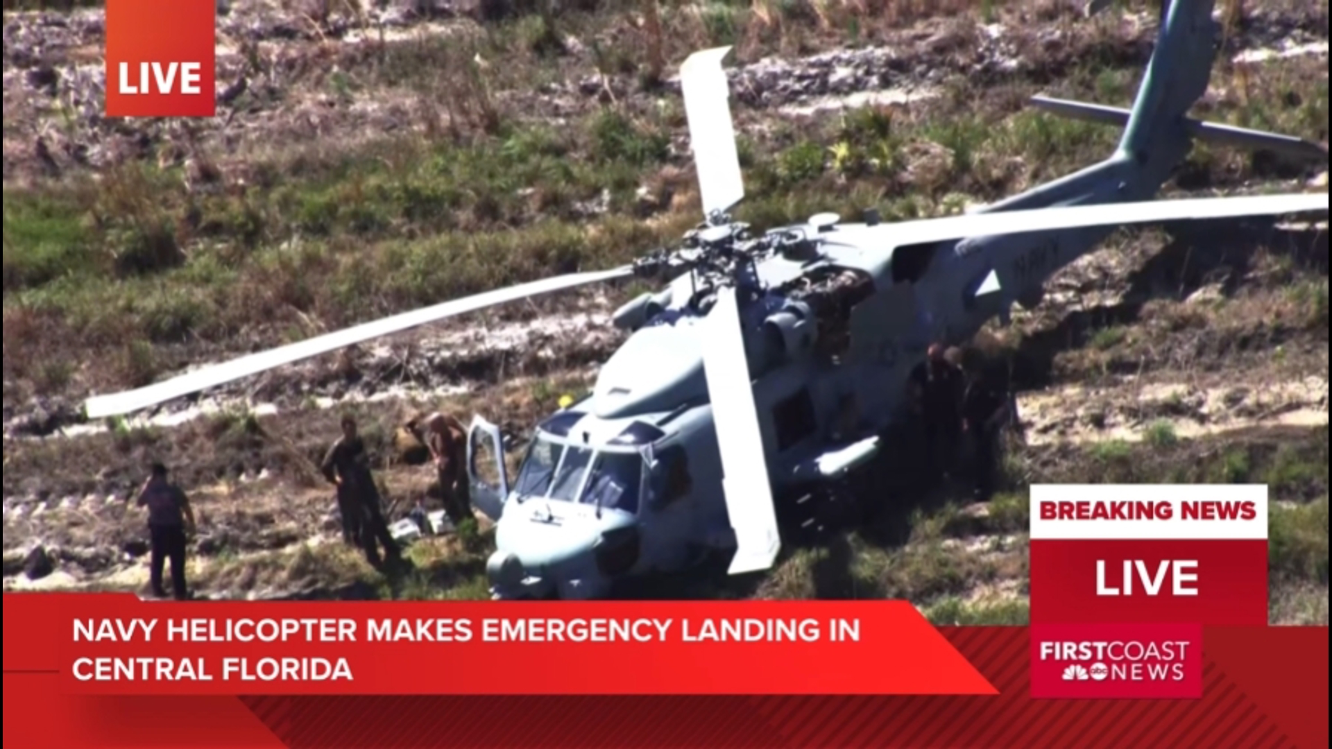 A Navy helicopter made an emergency landing Wednesday morning in Volusia County.