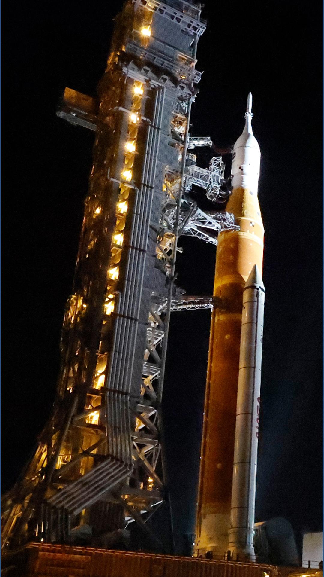 Moon Delivery Rockets NASA hauls its repaired moon rocket from the hangar back to the pad for ...