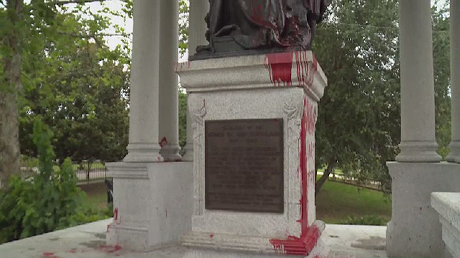 The 'Women of the Southland' statue is one of dozens of Confederate War monuments that has been vandalized or removed in recent days during national protests