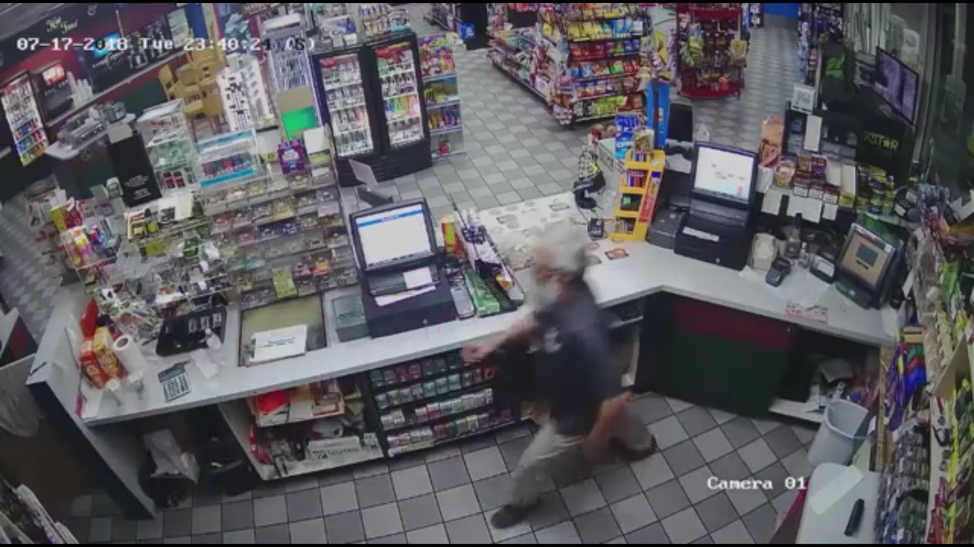 The owner of a Lakeland, Fla. convenience store is charged with attempted murder after shooting a man who attempted to steal three 18-packs of Natural Ice Beer. (Video courtesy of Polk County Sheriff's Office.)