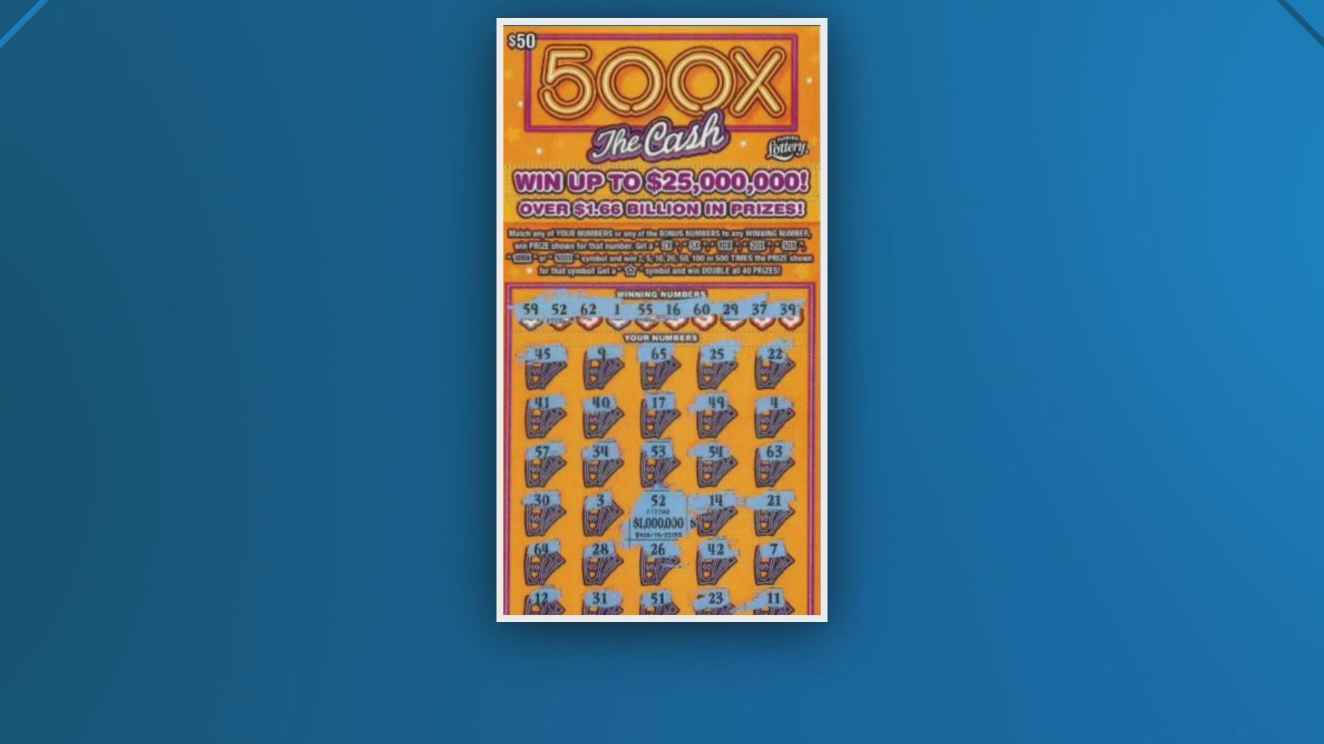 The 58-year-old woman is the second person on the First Coast to win a $1 million prize this week.