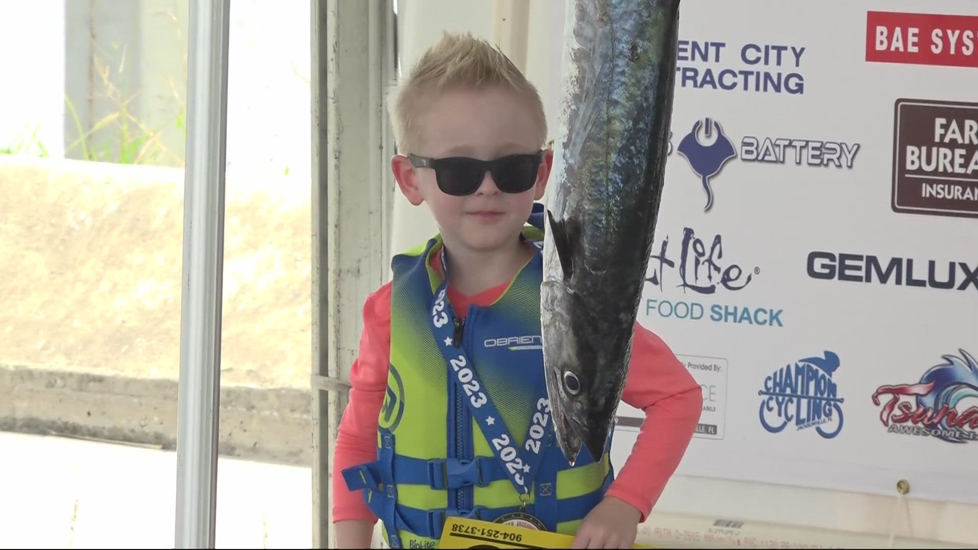 Kids from all over northeast Florida threw lines in the water Wednesday, reeling in everything from crabs to kingfish. They had a great time out on the water.