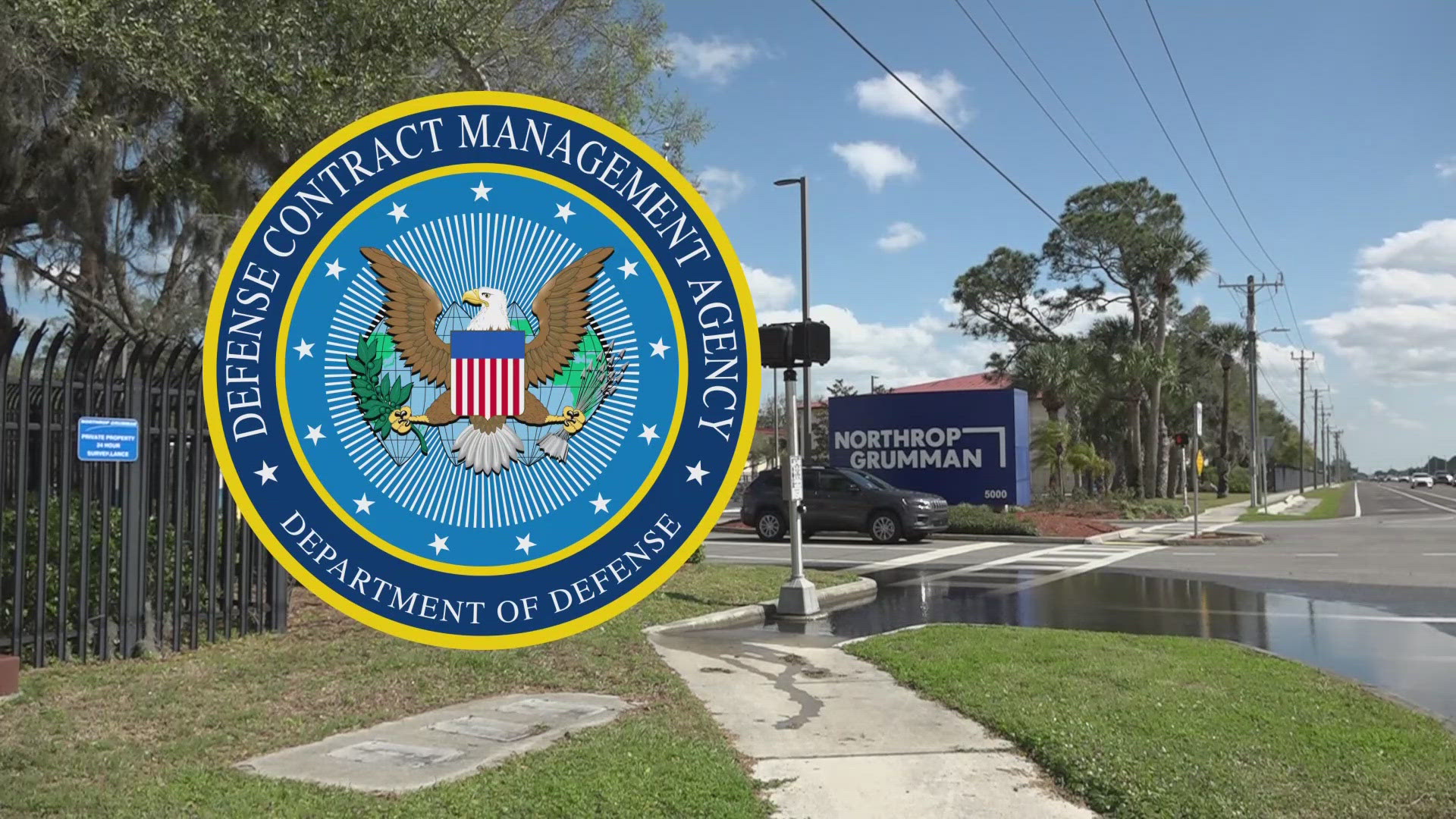 The Department of Government Efficiency listed a government annex at the Northrop Grumman facility on its list of lease cancellations.