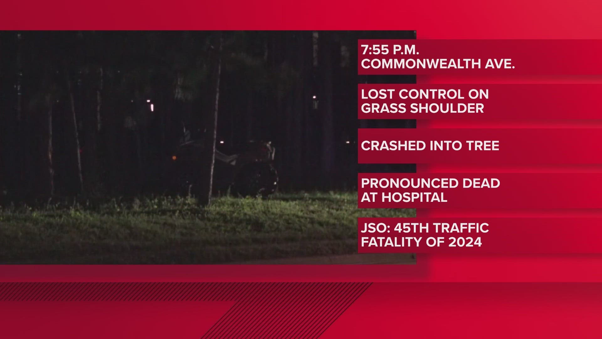 JSO's Sergeant Hungerford says the man lost control of the ATV he was riding when he "drove down into a small culvert." His son was with him at the time, too.