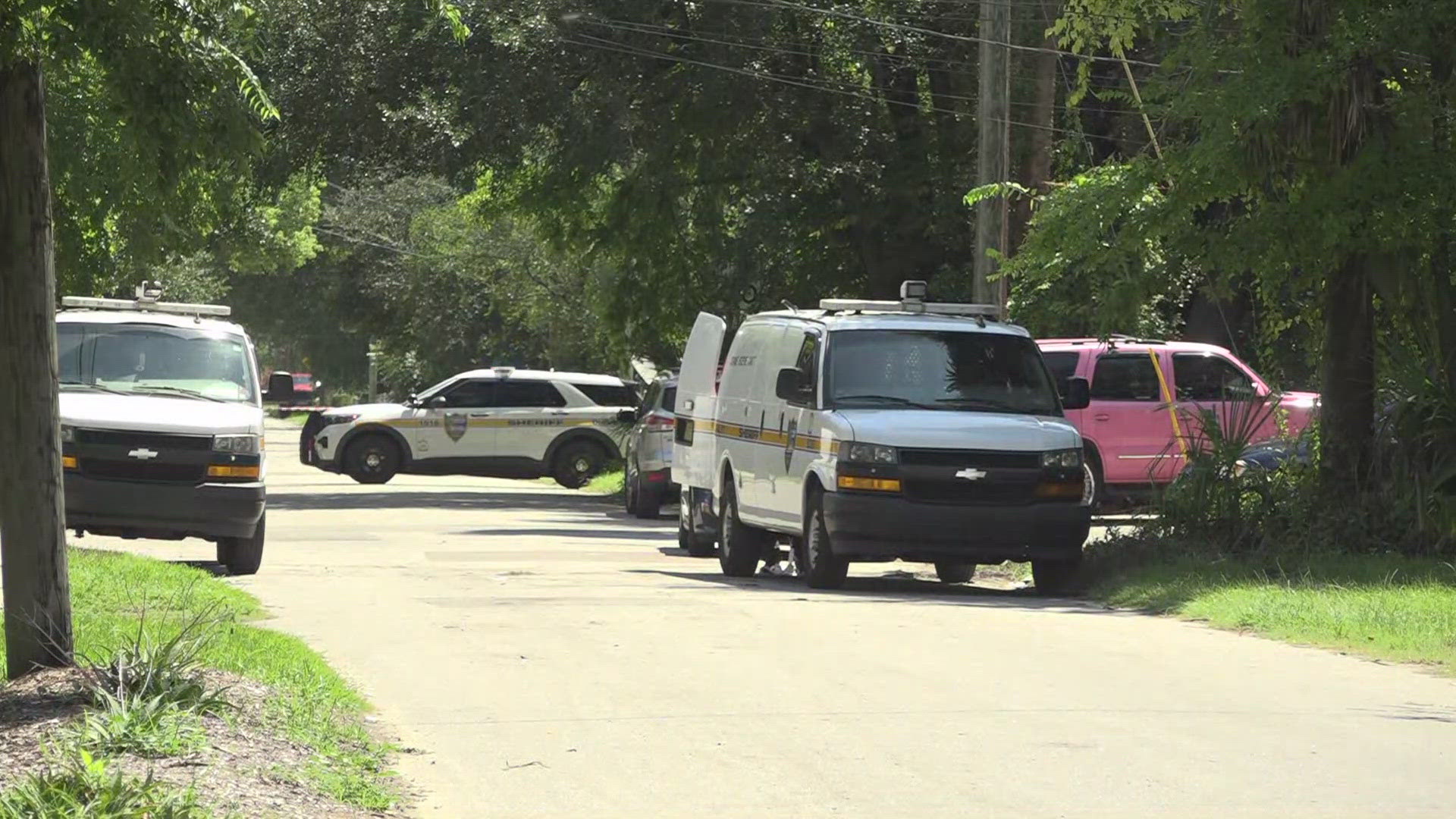 The Jacksonville Sheriff's Office said foul play is suspected in the person's death.