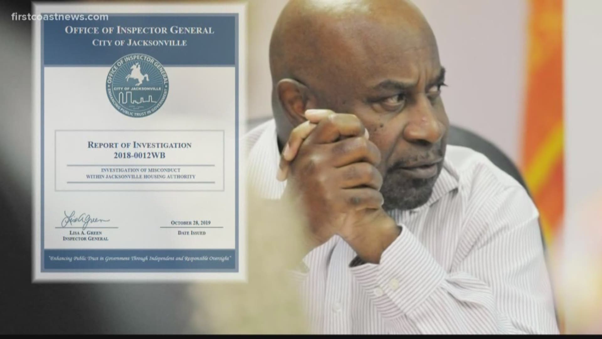 A report from Jacksonville's inspector general substantiates claims that Jacksonville Housing Authority CEO/President Frederick McKinnies had sex with employees.