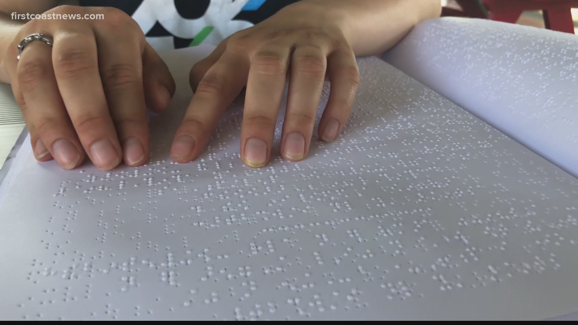 Two visually impaired teens at the Florida School for the Deaf and Blind are in the top 50 international finalists for their Braille reading and comprehension skills