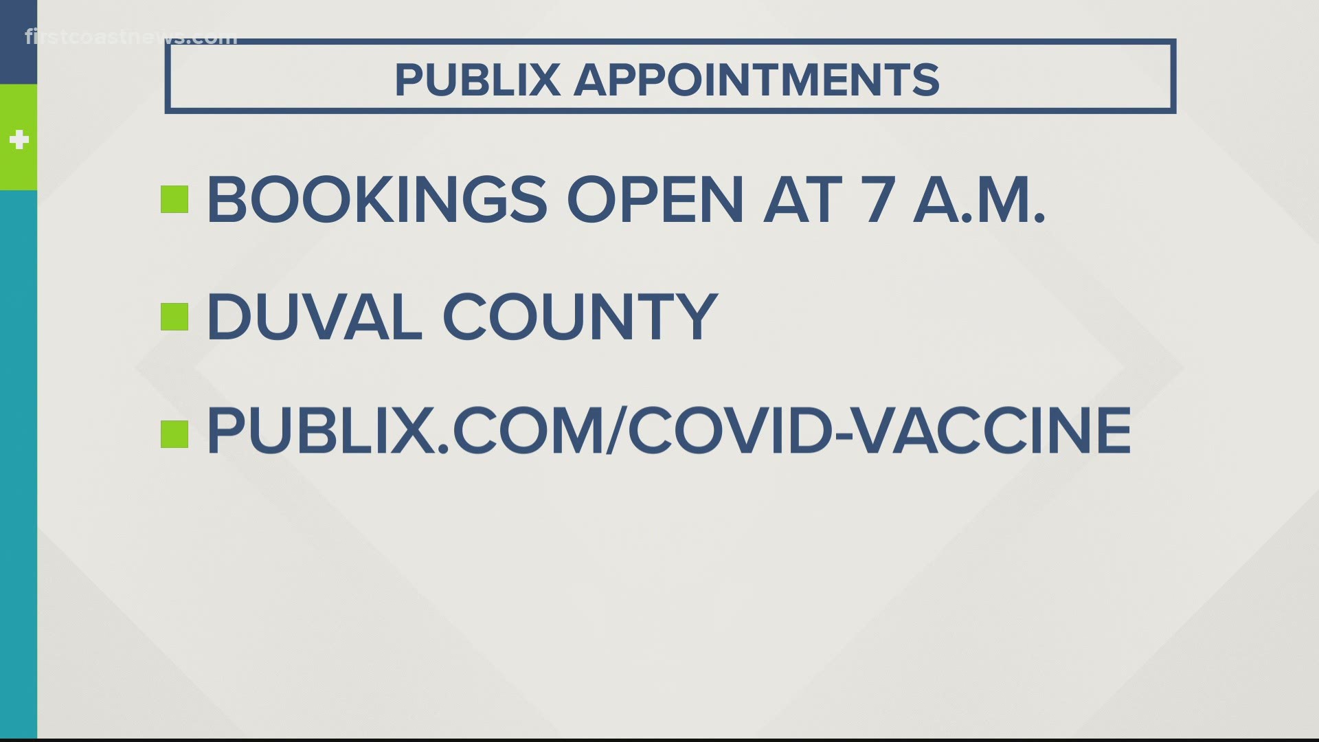 The appointments will be made available starting at  7 a.m. on Wednesday.