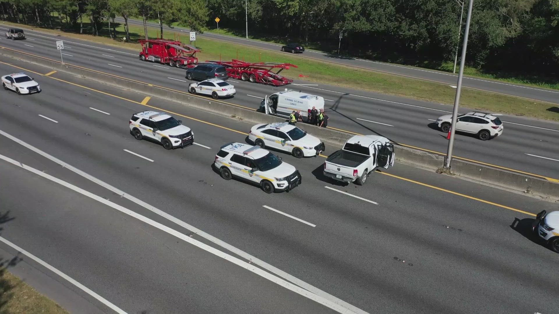 The Jacksonville Sheriff's Office had the parking lot of the Mobil gas station blocked off for several hours for an investigation.