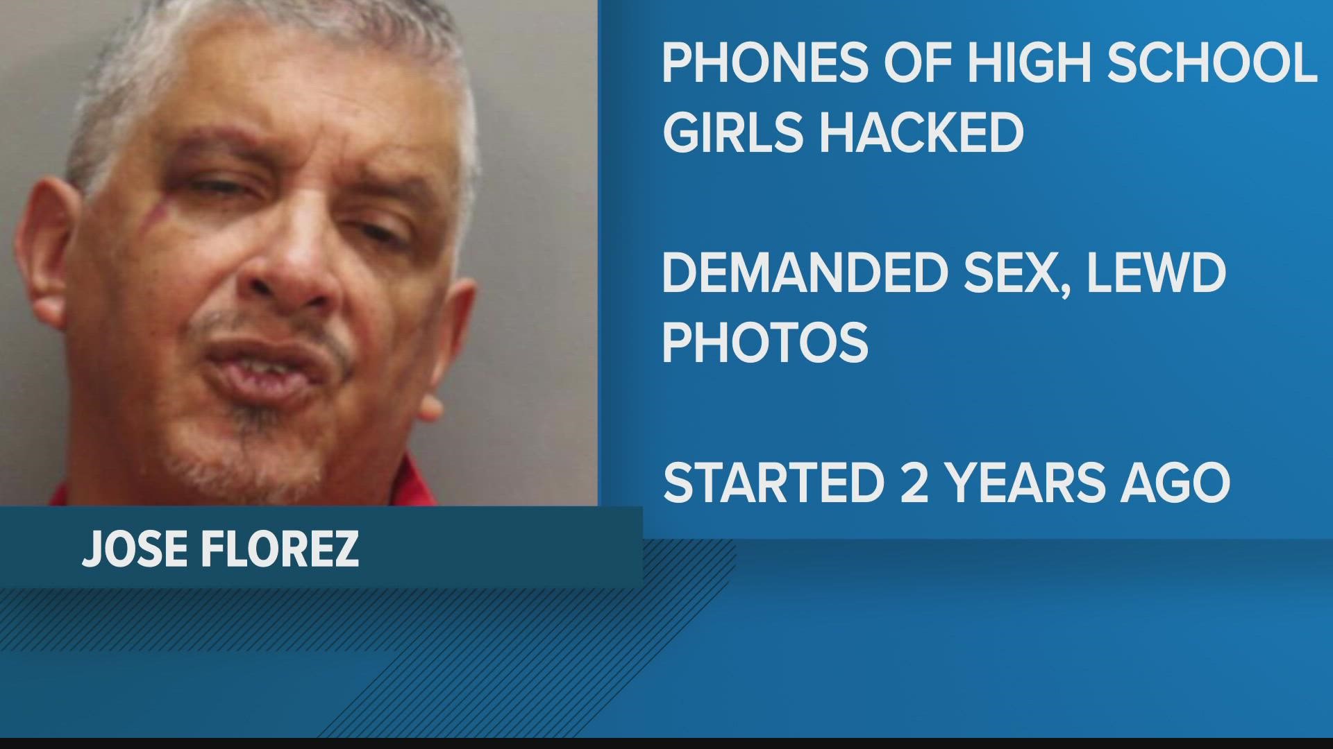61-year-old Jose Manuel Pinto Florez hacked the phones of high school girls, threatening them and demanding sex or lewd photographs.