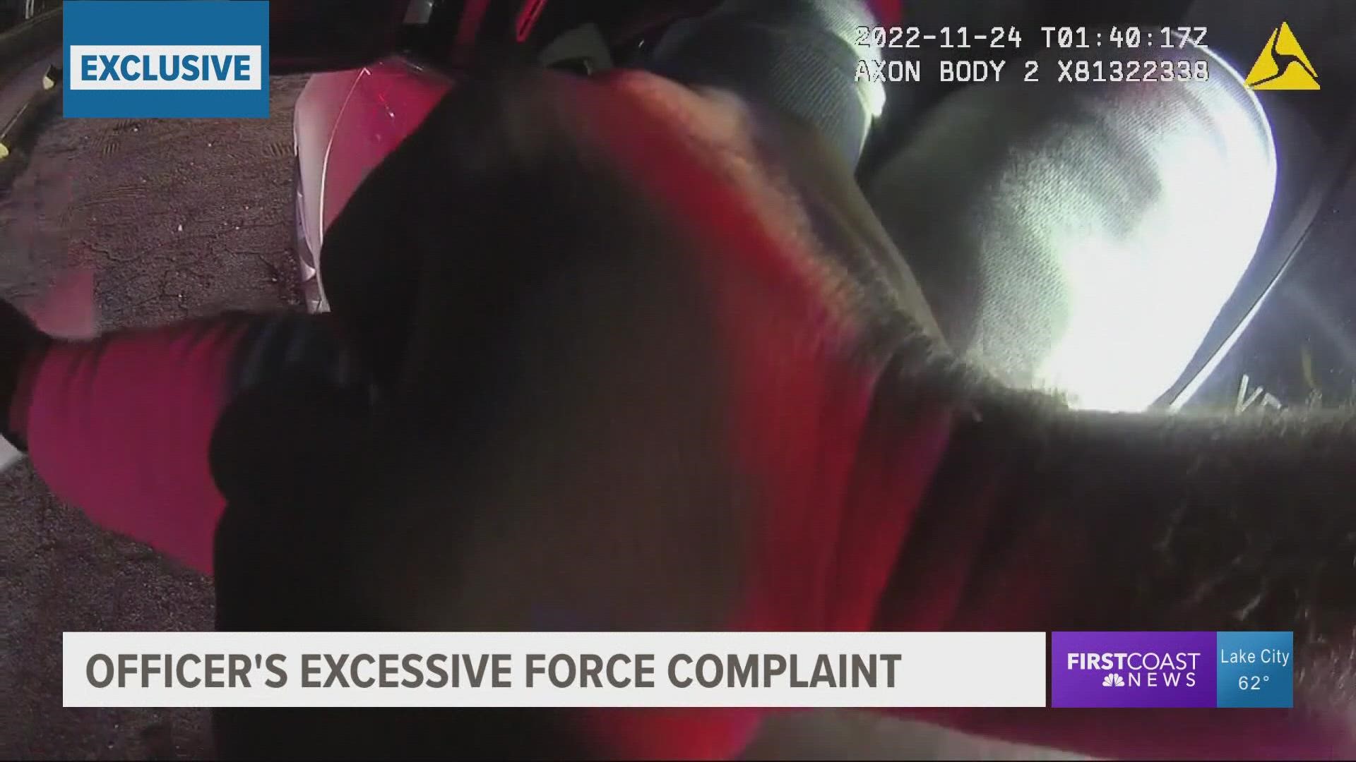 An officer whose conduct during a November traffic stop is under review has had 12 additional citizen complaints in the past five years.